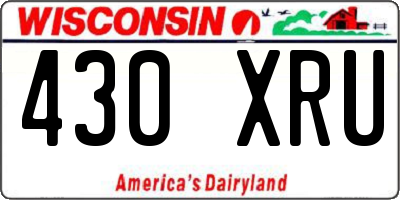 WI license plate 430XRU
