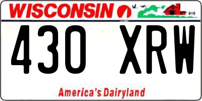 WI license plate 430XRW