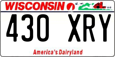 WI license plate 430XRY