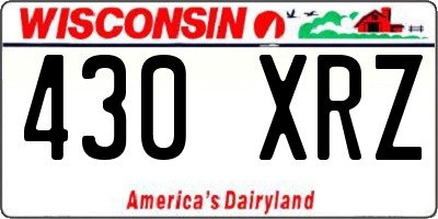 WI license plate 430XRZ