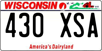 WI license plate 430XSA