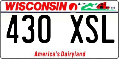 WI license plate 430XSL