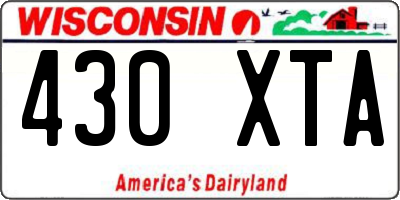 WI license plate 430XTA