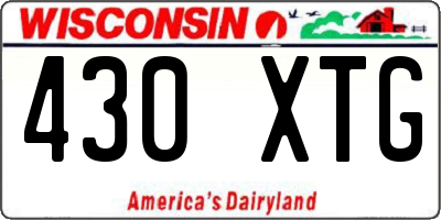WI license plate 430XTG