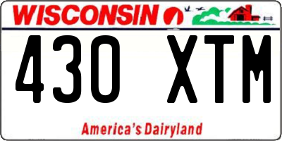 WI license plate 430XTM