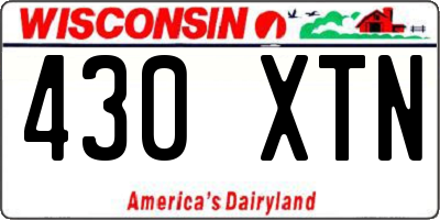 WI license plate 430XTN