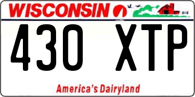 WI license plate 430XTP