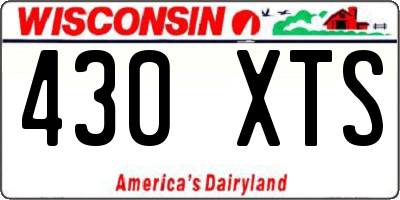 WI license plate 430XTS