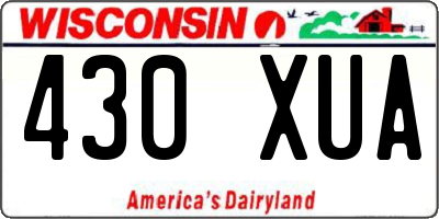WI license plate 430XUA