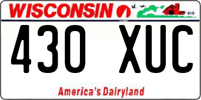 WI license plate 430XUC