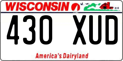 WI license plate 430XUD