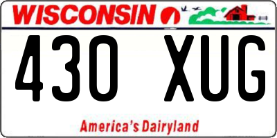 WI license plate 430XUG