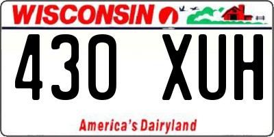 WI license plate 430XUH