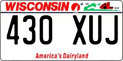 WI license plate 430XUJ