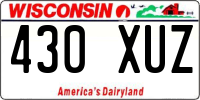 WI license plate 430XUZ