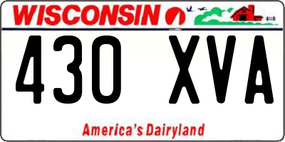 WI license plate 430XVA
