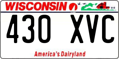 WI license plate 430XVC