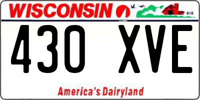 WI license plate 430XVE