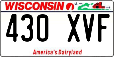 WI license plate 430XVF