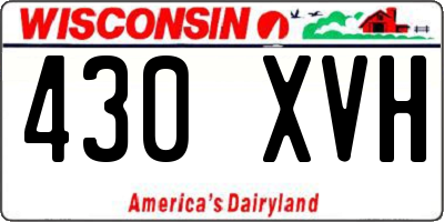 WI license plate 430XVH