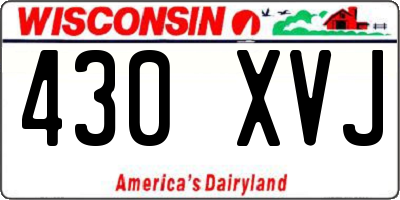 WI license plate 430XVJ