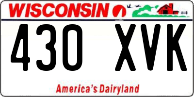 WI license plate 430XVK