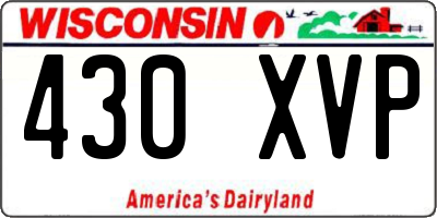 WI license plate 430XVP