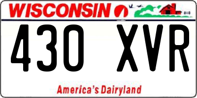 WI license plate 430XVR