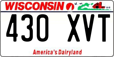WI license plate 430XVT