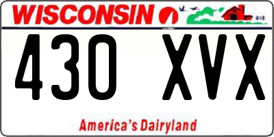 WI license plate 430XVX