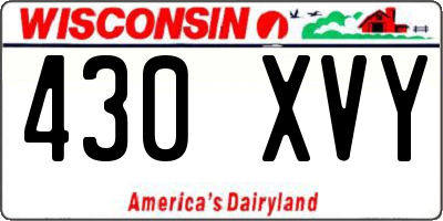 WI license plate 430XVY