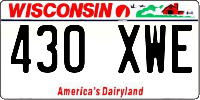 WI license plate 430XWE