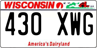 WI license plate 430XWG