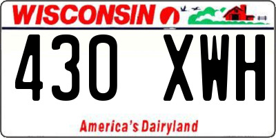 WI license plate 430XWH