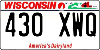 WI license plate 430XWQ