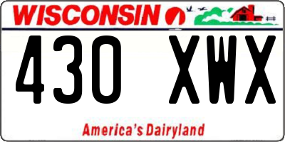 WI license plate 430XWX
