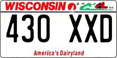 WI license plate 430XXD