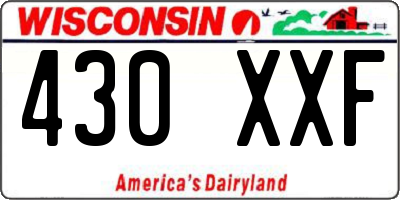 WI license plate 430XXF