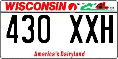 WI license plate 430XXH