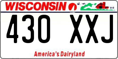 WI license plate 430XXJ