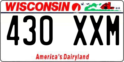 WI license plate 430XXM