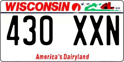 WI license plate 430XXN
