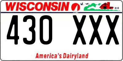 WI license plate 430XXX