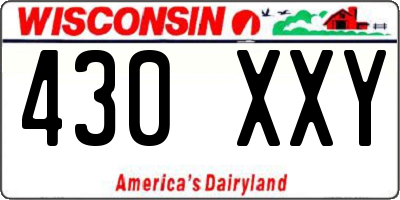 WI license plate 430XXY