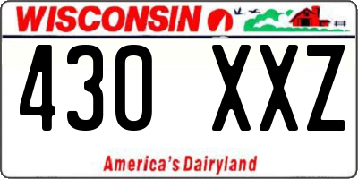 WI license plate 430XXZ
