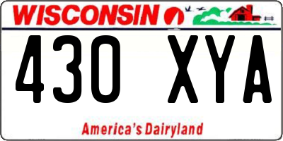 WI license plate 430XYA