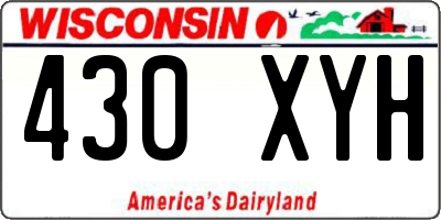 WI license plate 430XYH