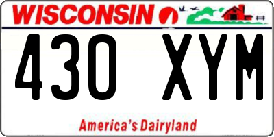 WI license plate 430XYM