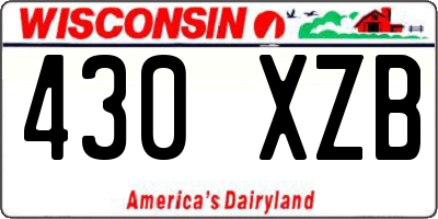 WI license plate 430XZB