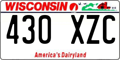 WI license plate 430XZC